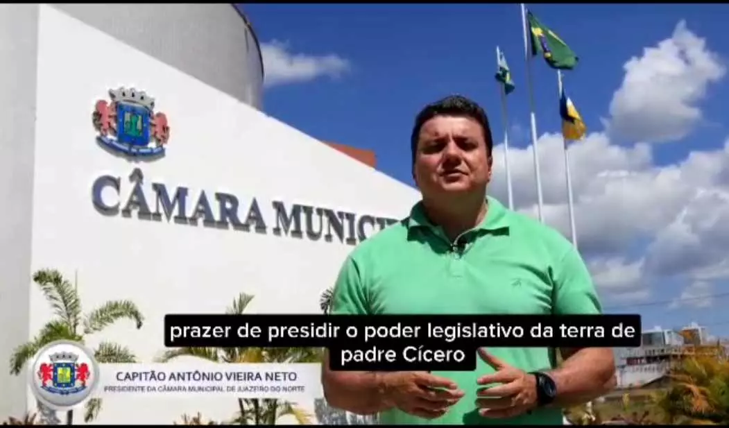 O presidente da Câmara , vereador Capitão Vieira, em nome do Poder Legislativo, presta homenagem à cidade de Juazeiro do Norte, por ocasião dos seus 112 anos